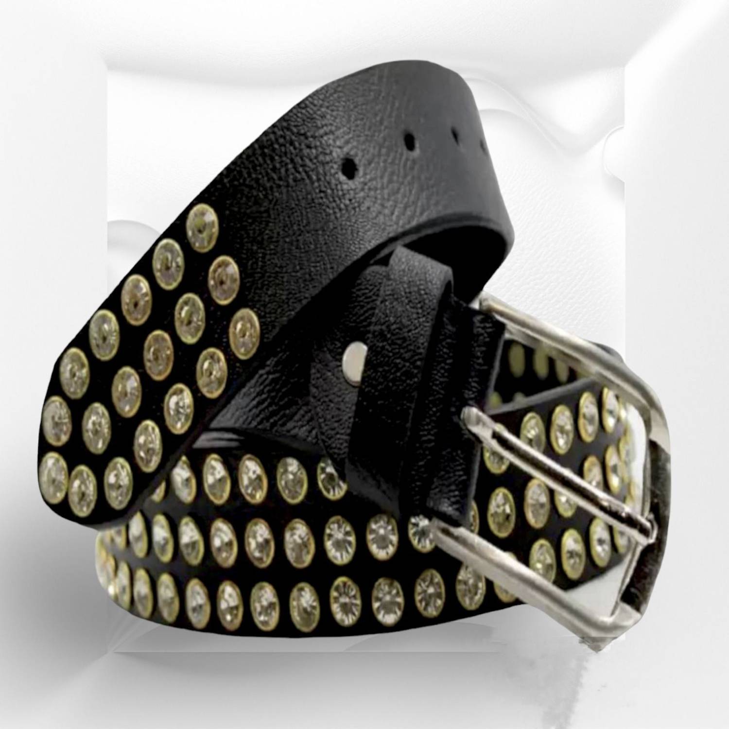 mizi Black Artificial Leather Belt - Image 1