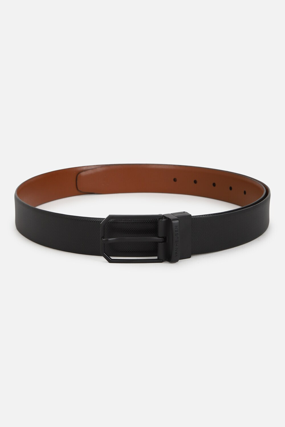 Image of VAN HEUSEN Men Casual Black Genuine Leather Belt