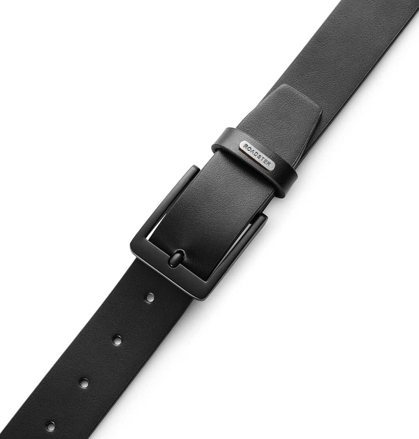 Image of Roadster Men Formal, Casual Black Genuine Leather Belt