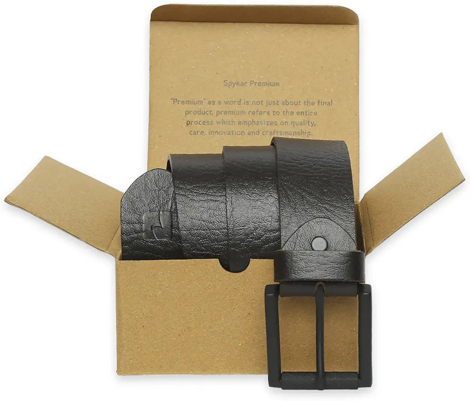 Image of Spykar Men Brown Genuine Leather Belt