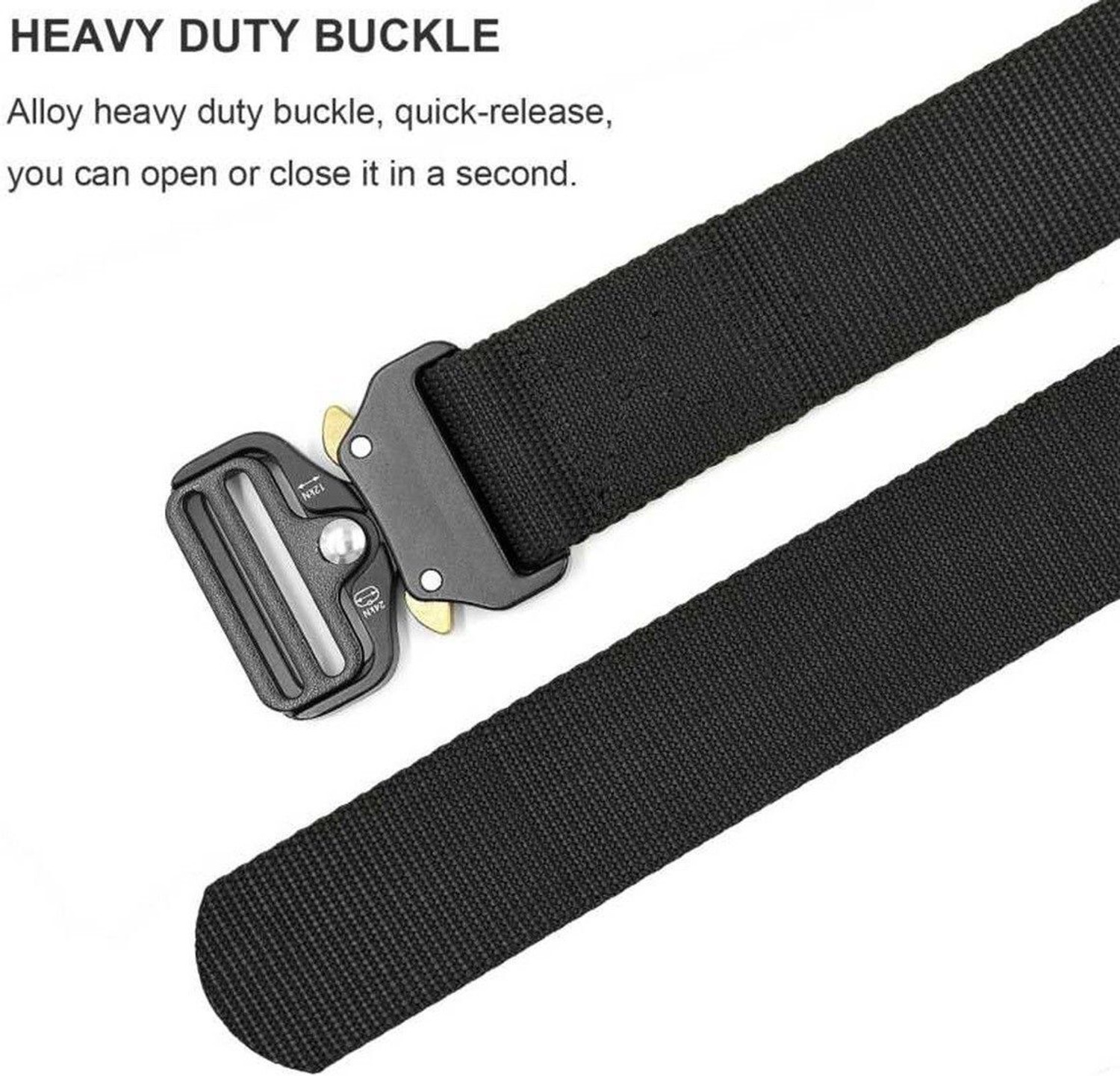 Image of HENEDA Men Casual Black Nylon Belt