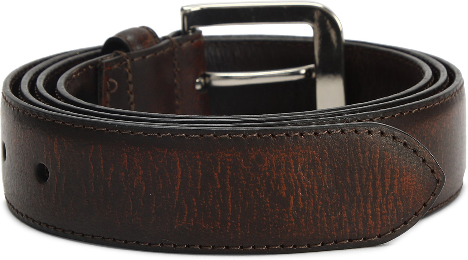 Image of WOODLAND Men Casual Brown Genuine Leather Belt