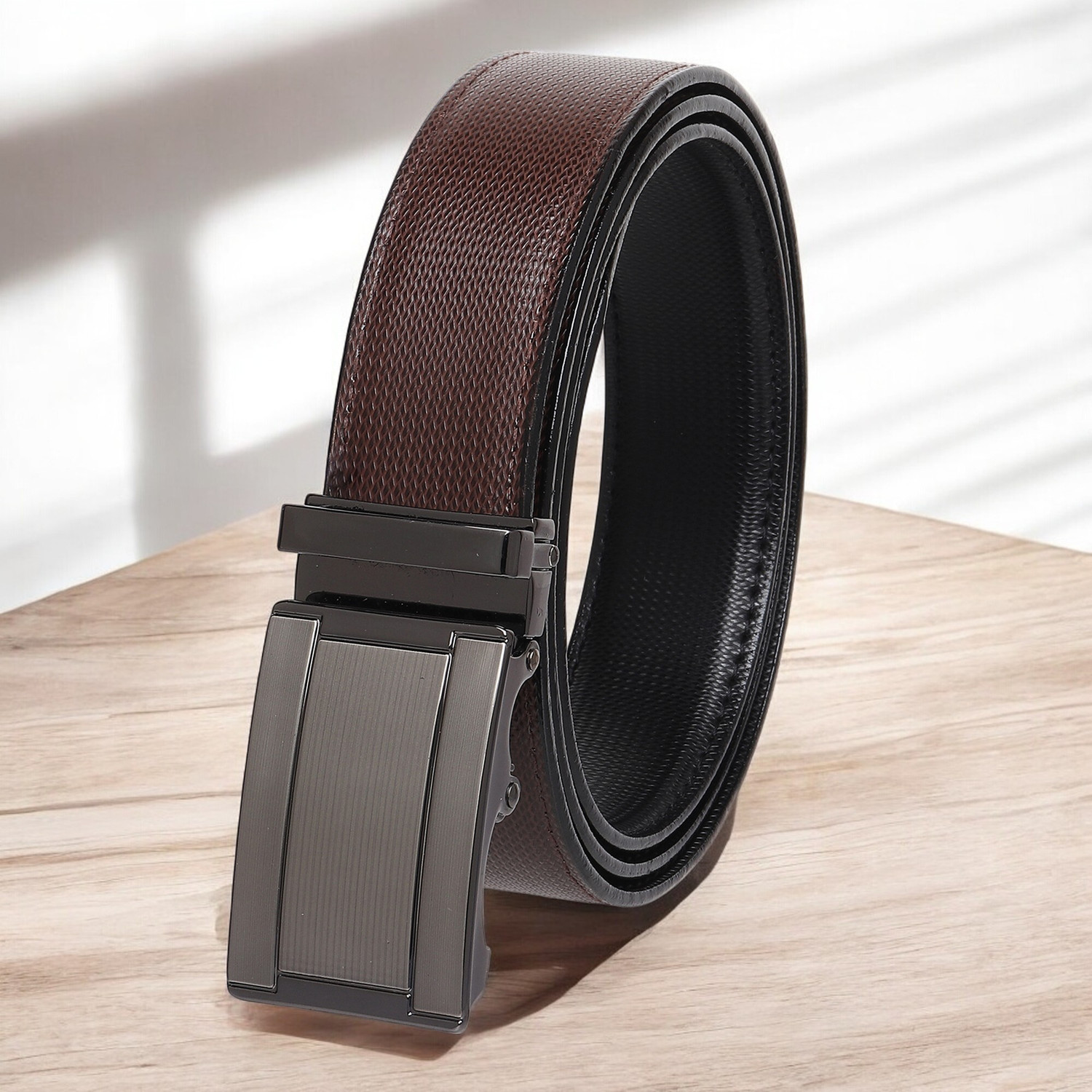 Image of Roadster Men Formal Brown Artificial Leather Reversible Belt