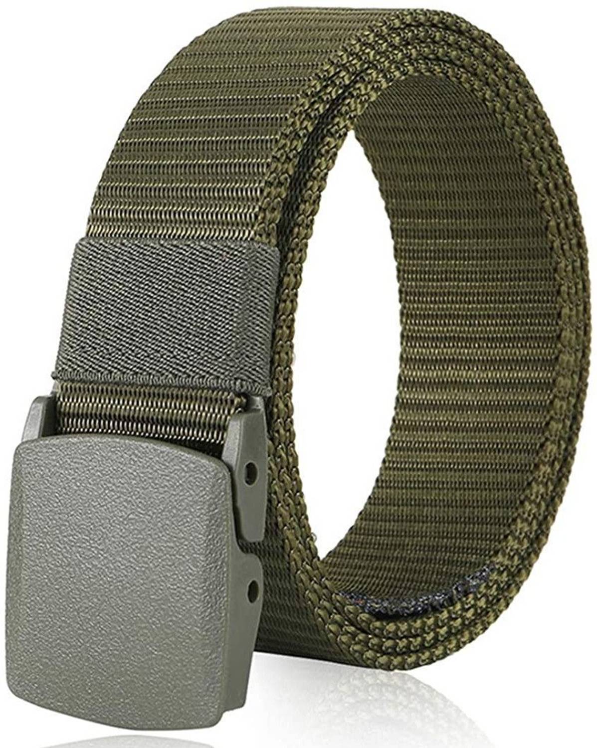 ZORO Men Evening, Party, Casual Green Nylon Belt