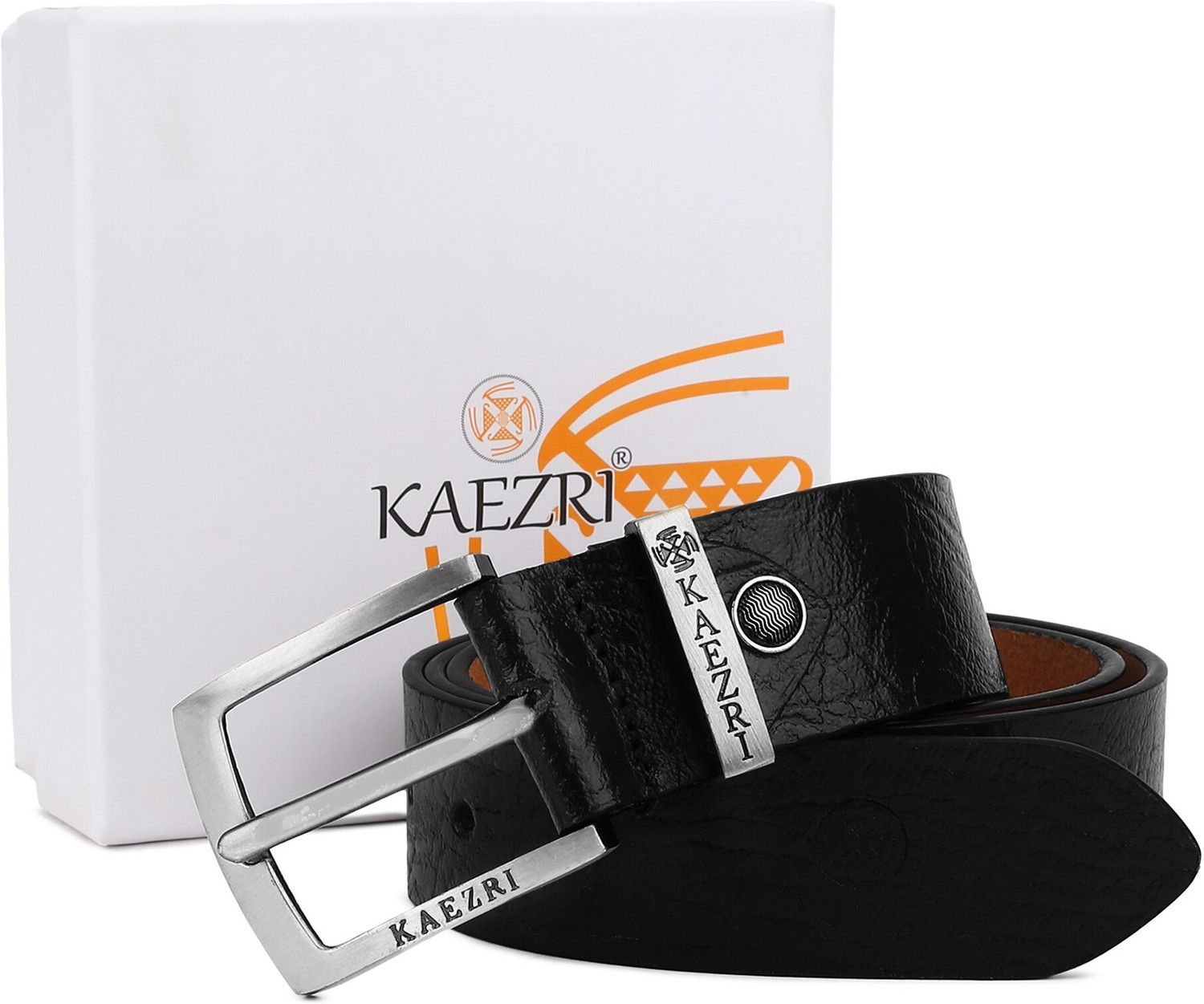 Image of KAEZRI Men Casual, Evening, Formal, Party Black Genuine Leather Reversible Belt