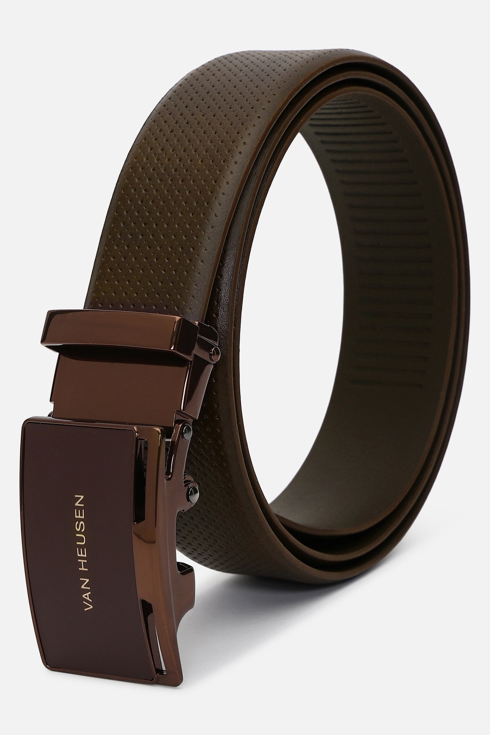 Image of VAN HEUSEN Men Brown Genuine Leather Belt