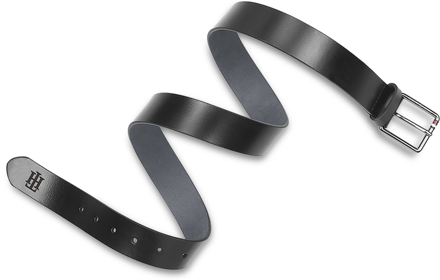 Image of TOMMY HILFIGER Men Casual Black Genuine Leather Belt