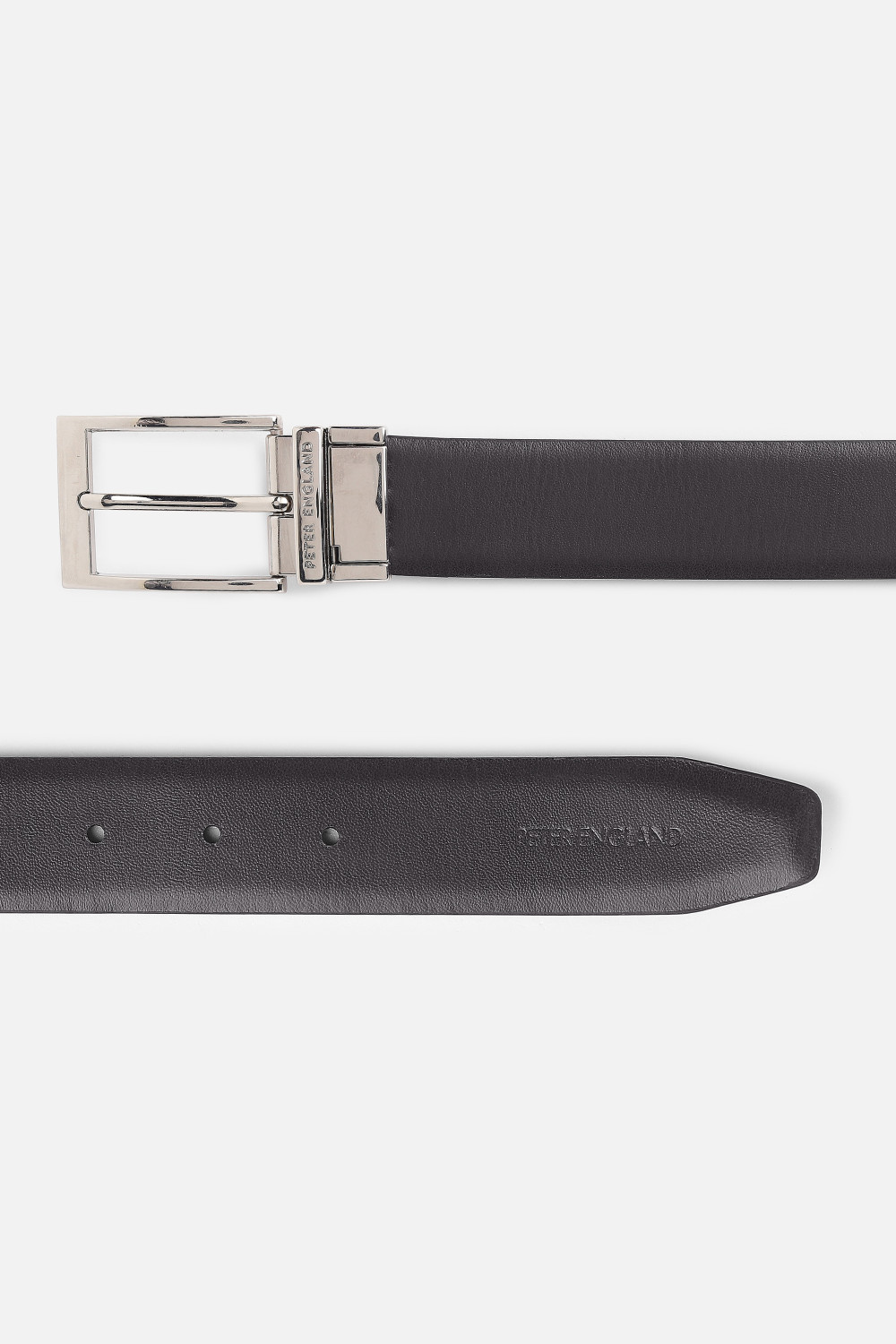 Image of PETER ENGLAND Men Formal Black Genuine Leather Reversible Belt