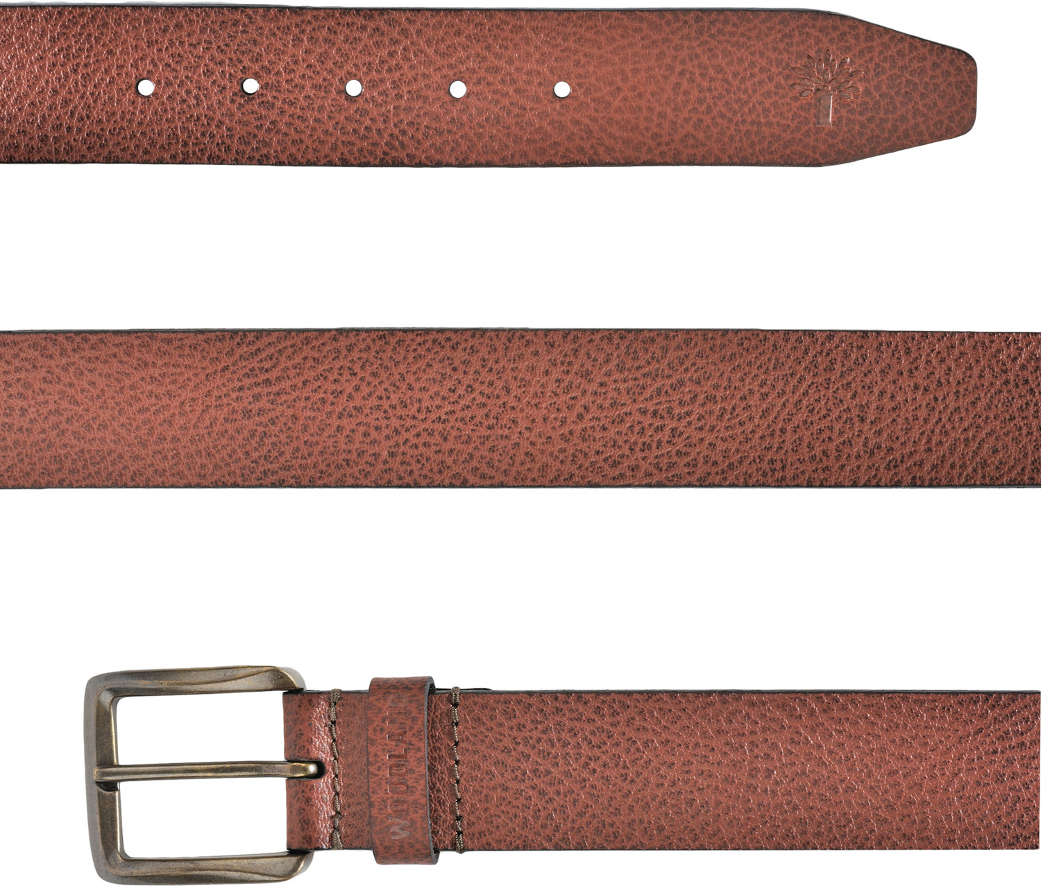 Image of WOODLAND Men Casual Tan Genuine Leather Belt