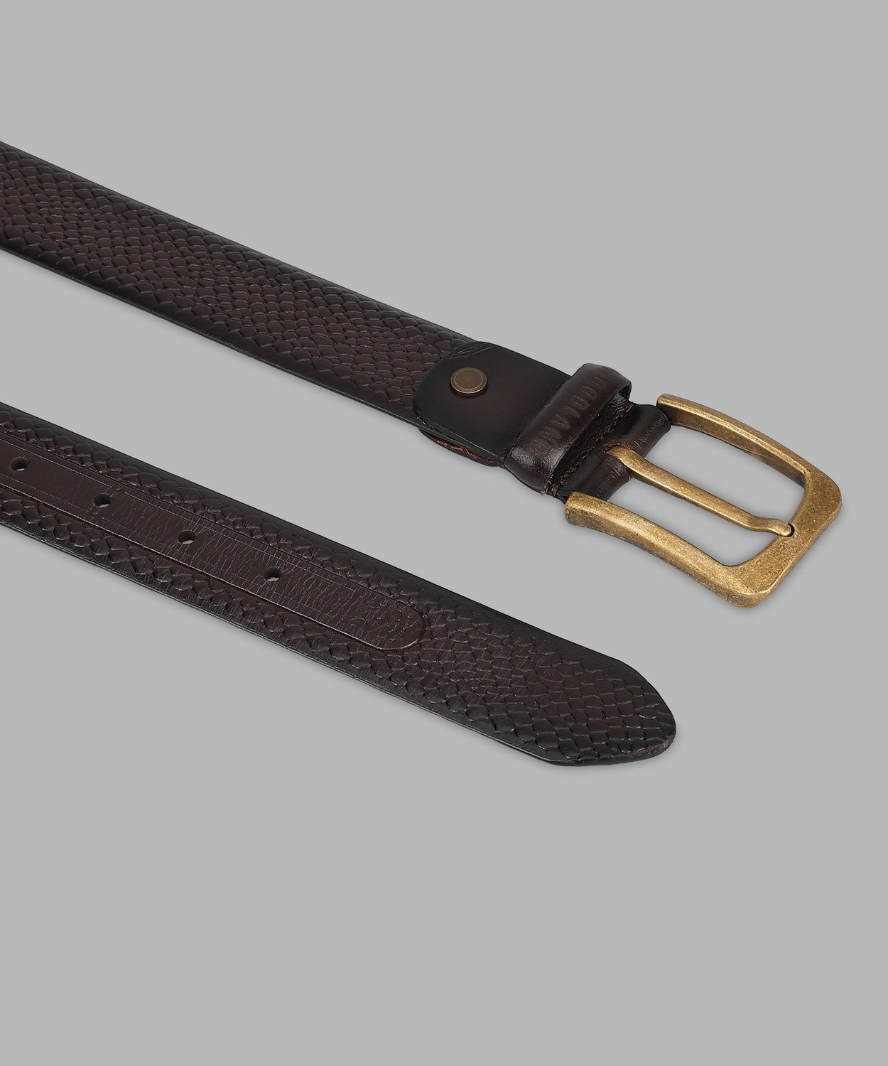 Image of WOODLAND Men Formal Brown Genuine Leather Belt