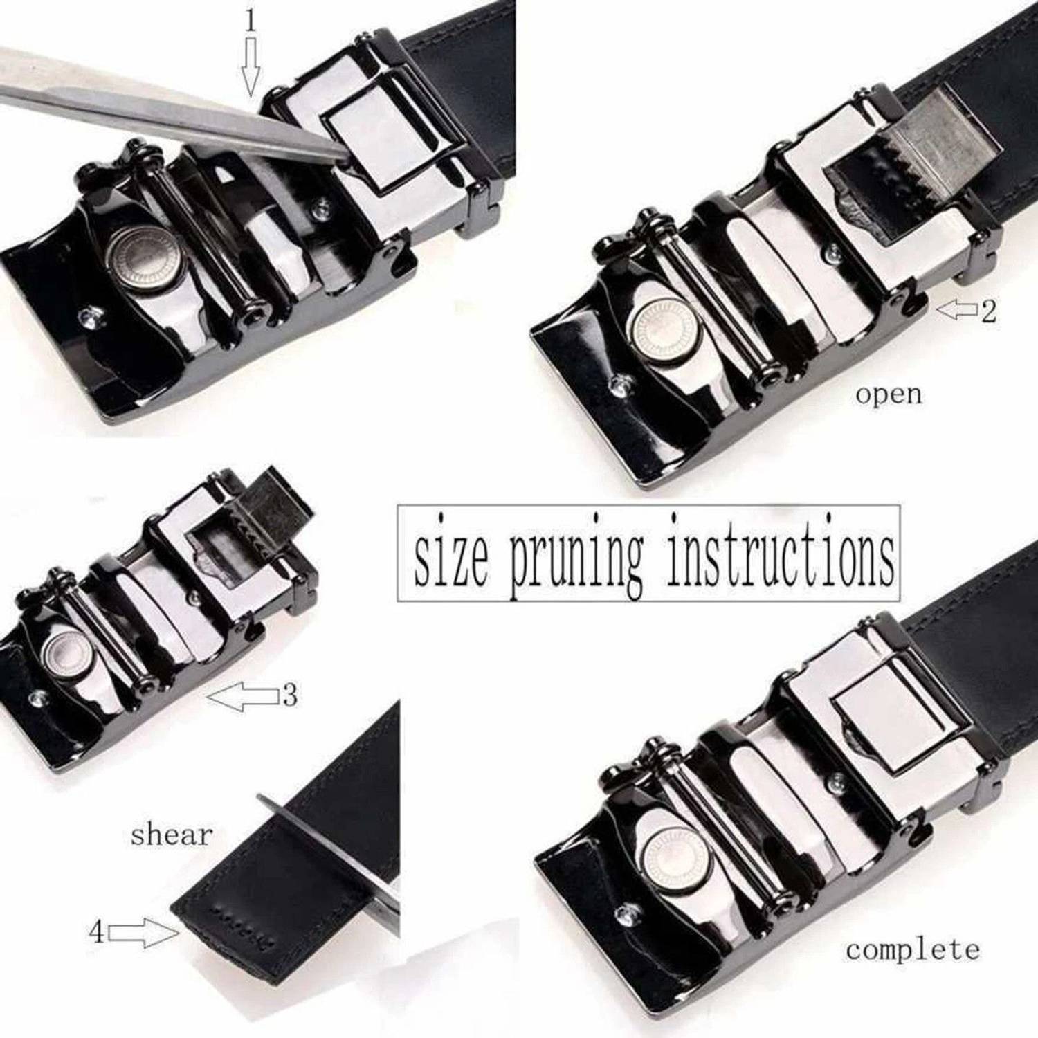 LOOPA Men Black Artificial Leather Belt - Image 4