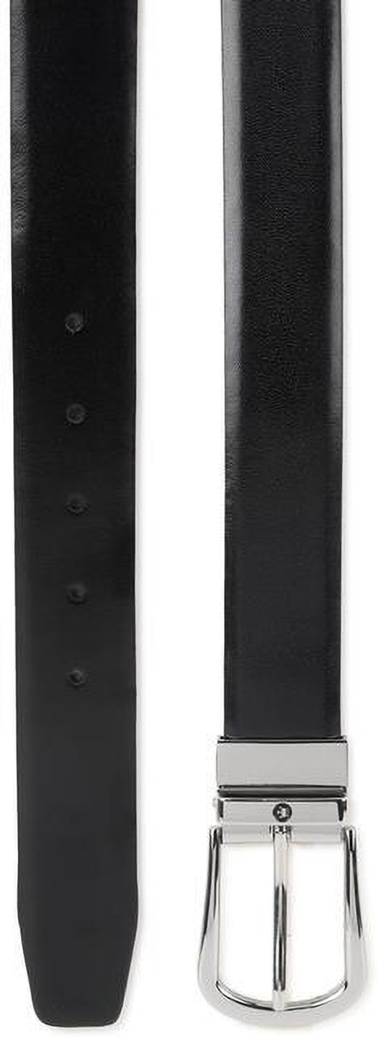 Image of LOUIS PHILIPPE Men Black Genuine Leather Belt
