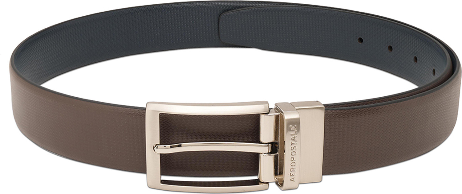 Image of AEROPOSTALE Men Casual Brown Genuine Leather Reversible Belt