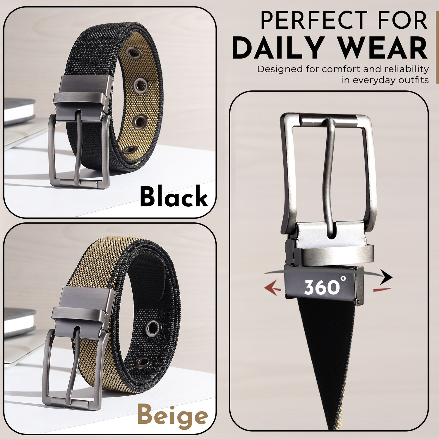 Image of KILLER Men Formal, Casual, Evening, Party Black Nylon Belt