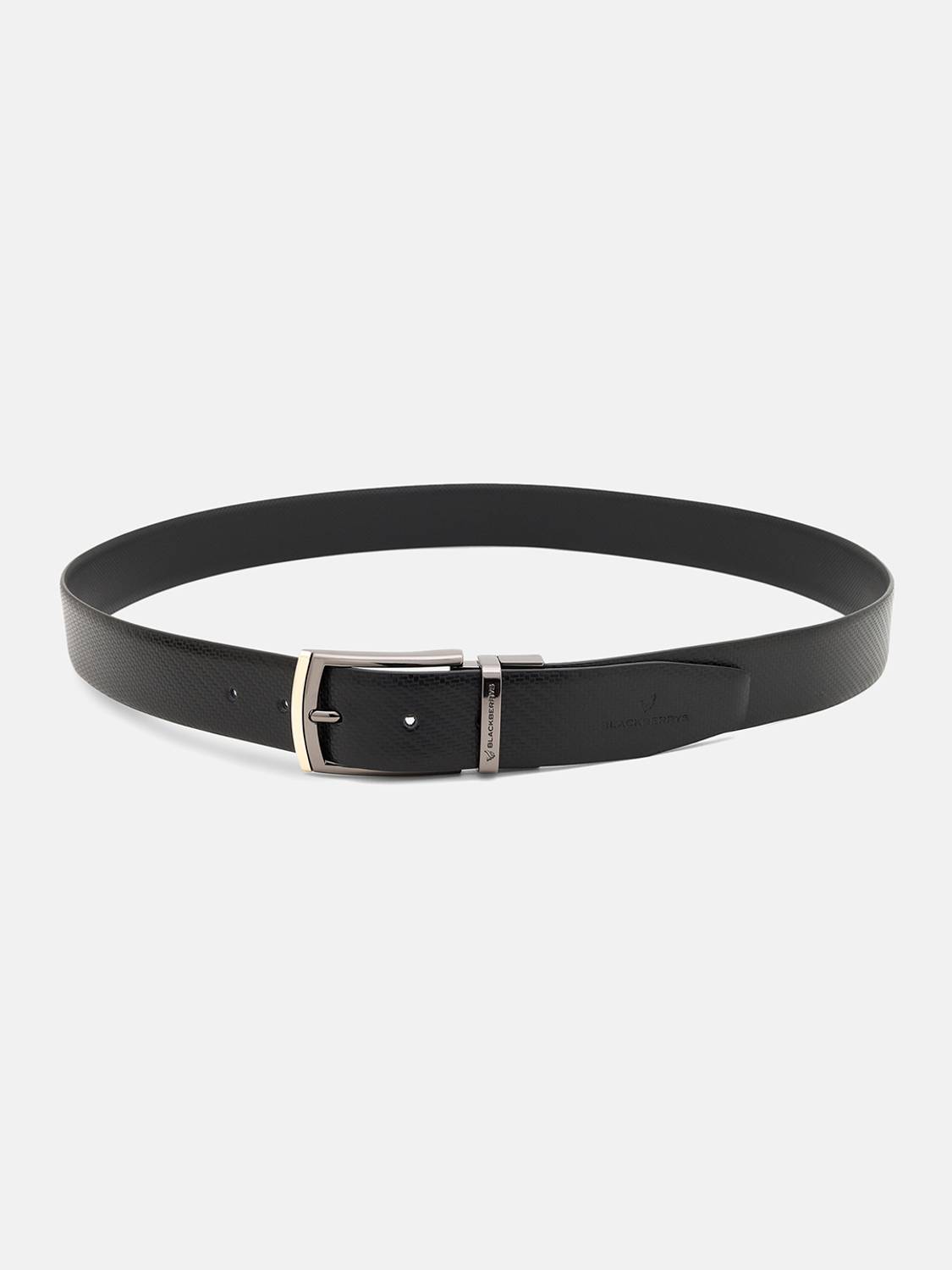 Blackberrys Men Formal Black Genuine Leather Reversible Belt