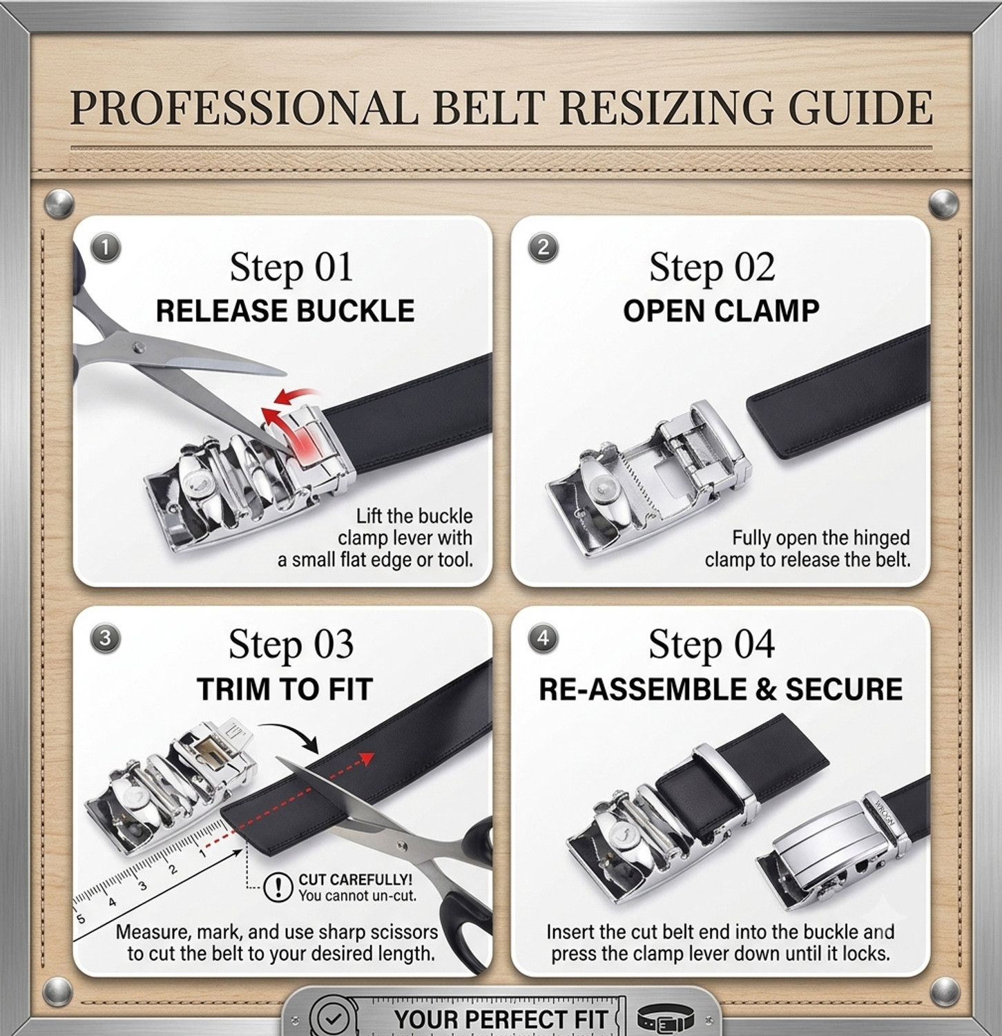 Image of WROGN Men Formal, Casual, Evening, Party Black Texas Leatherite Reversible Belt