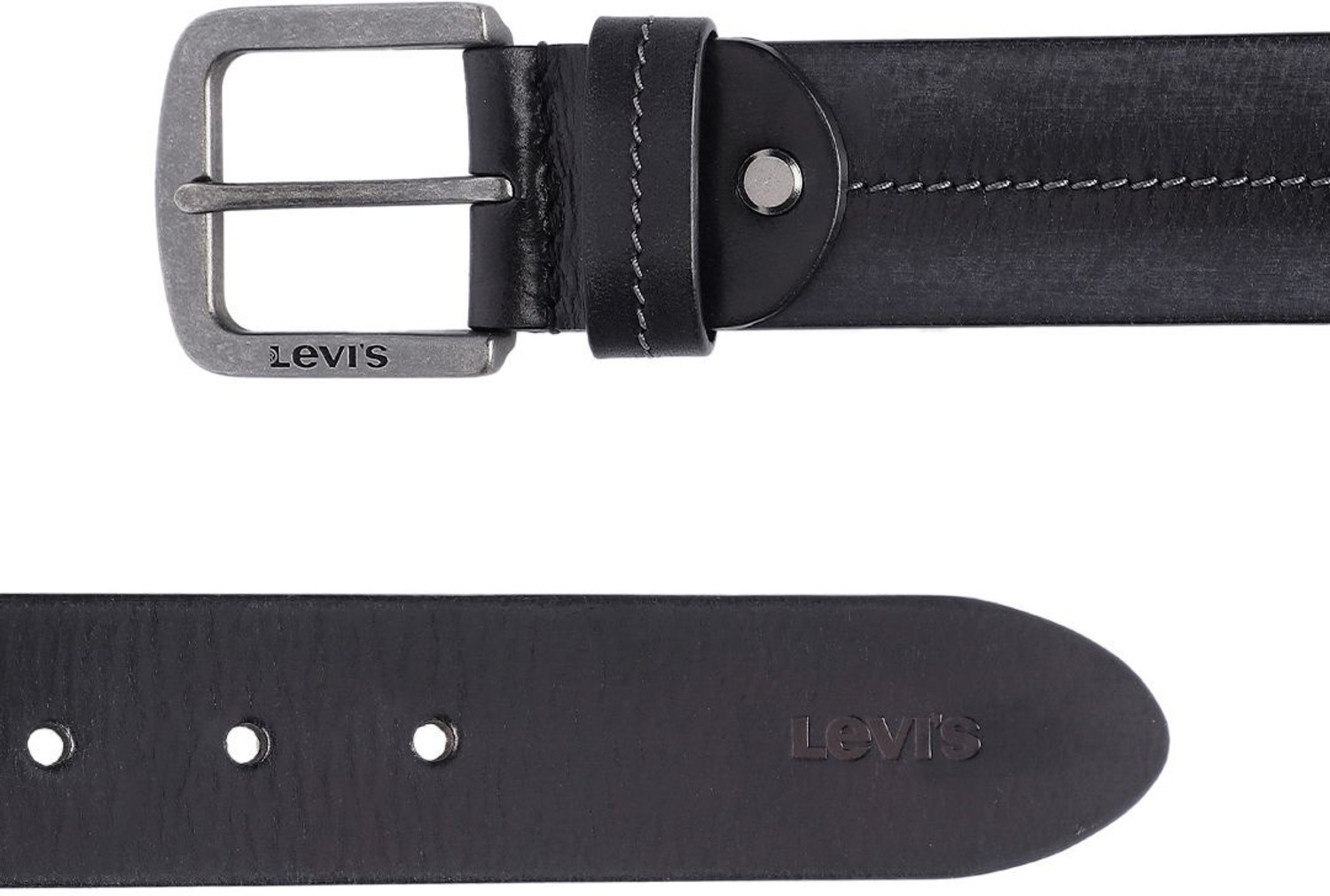 Image of LEVI'S Men Casual Black Genuine Leather Belt
