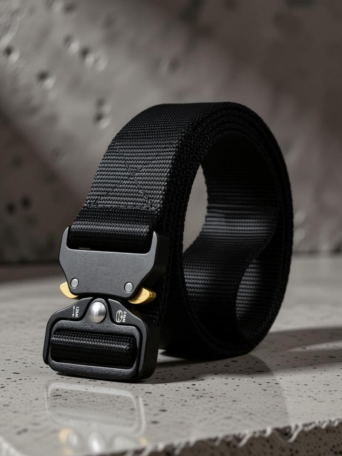 Image of HENEDA Men Casual Black Nylon Belt