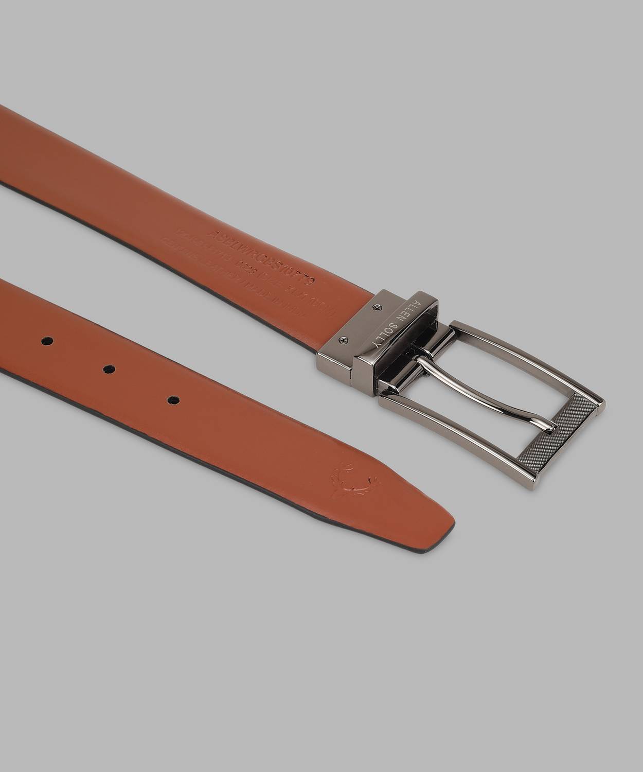 Allen Solly Men Black, Tan Leather Reversible Belt - Image 4