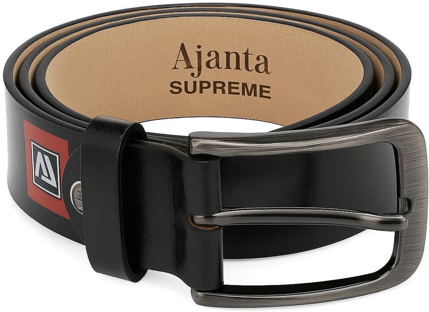 ajanta supreme Men Casual, Evening, Formal, Party Black Genuine Leather Belt