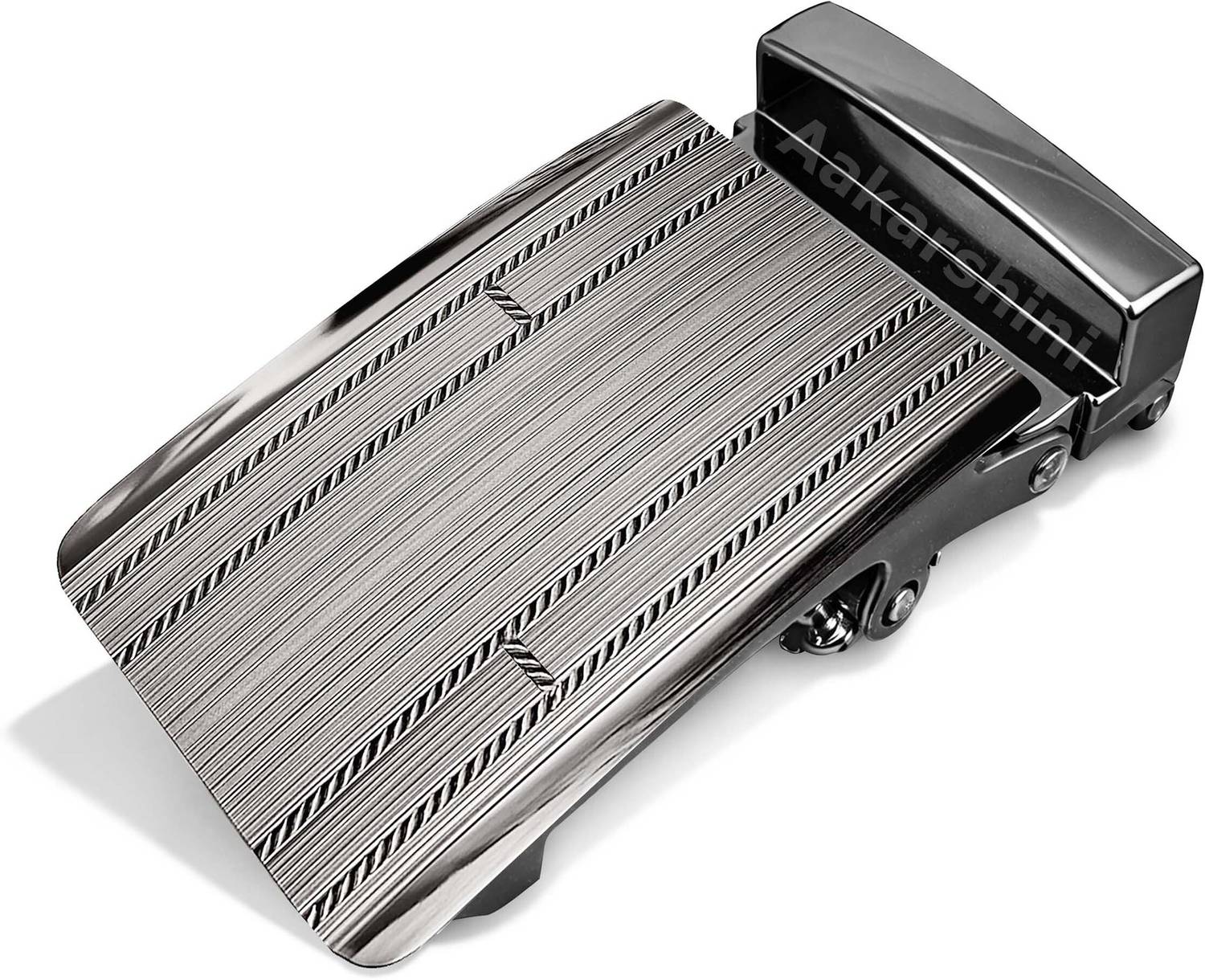 Aakarshini Men Formal Grey Metal Belt
