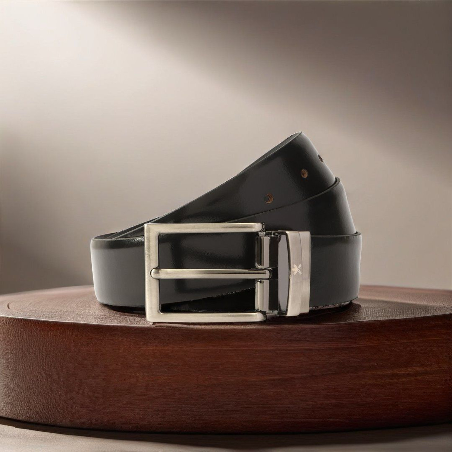 HRX by Hrithik Roshan Men Formal Black Genuine Leather Reversible Belt