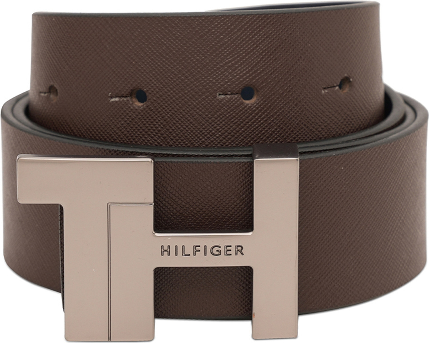 Image of TOMMY HILFIGER Men Casual Brown Genuine Leather Reversible Belt