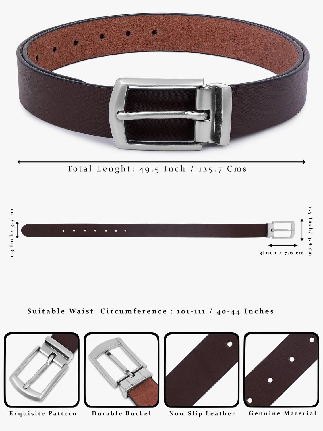 Image of KILLER Men Formal, Casual, Evening, Party Brown Artificial Leather Belt