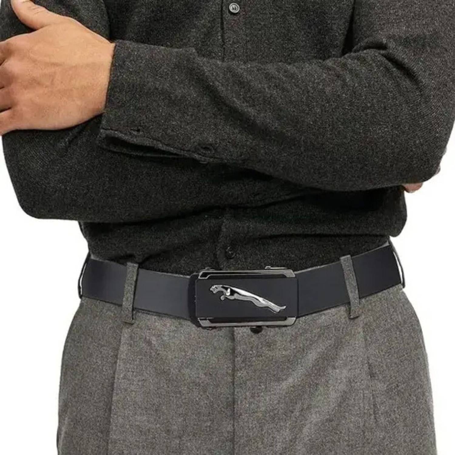LUXURY Black Leatherite Belt - Image 2