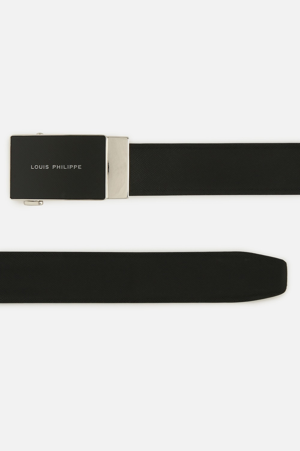 Image of LOUIS PHILIPPE Men Black Genuine Leather Belt