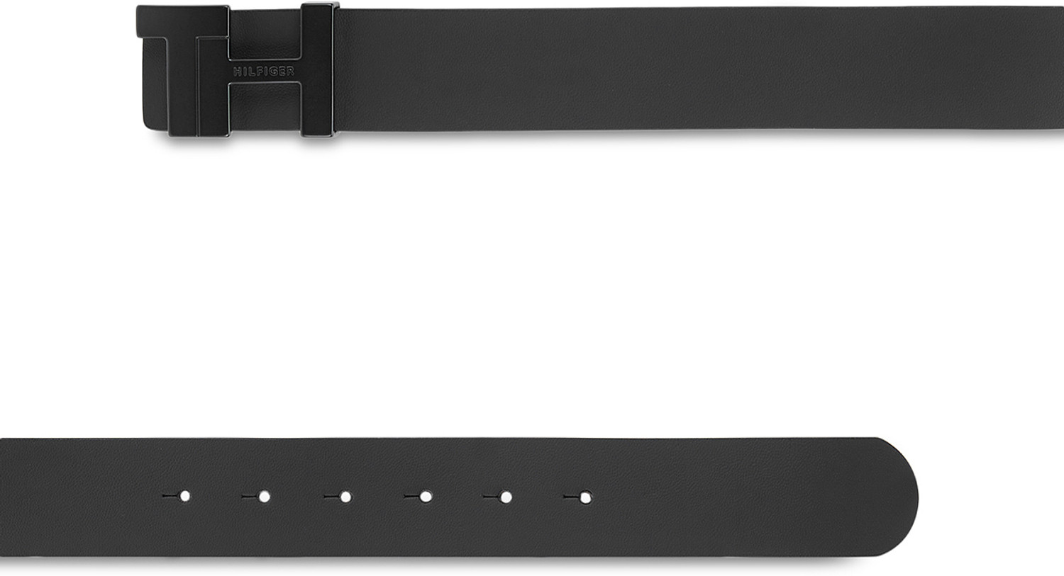 Image of TOMMY HILFIGER Men Casual Black Genuine Leather Reversible Belt