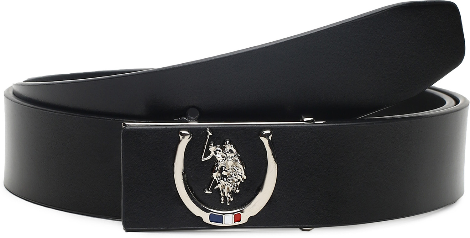 Image of U.S. POLO ASSN. Men Casual Black Genuine Leather Belt