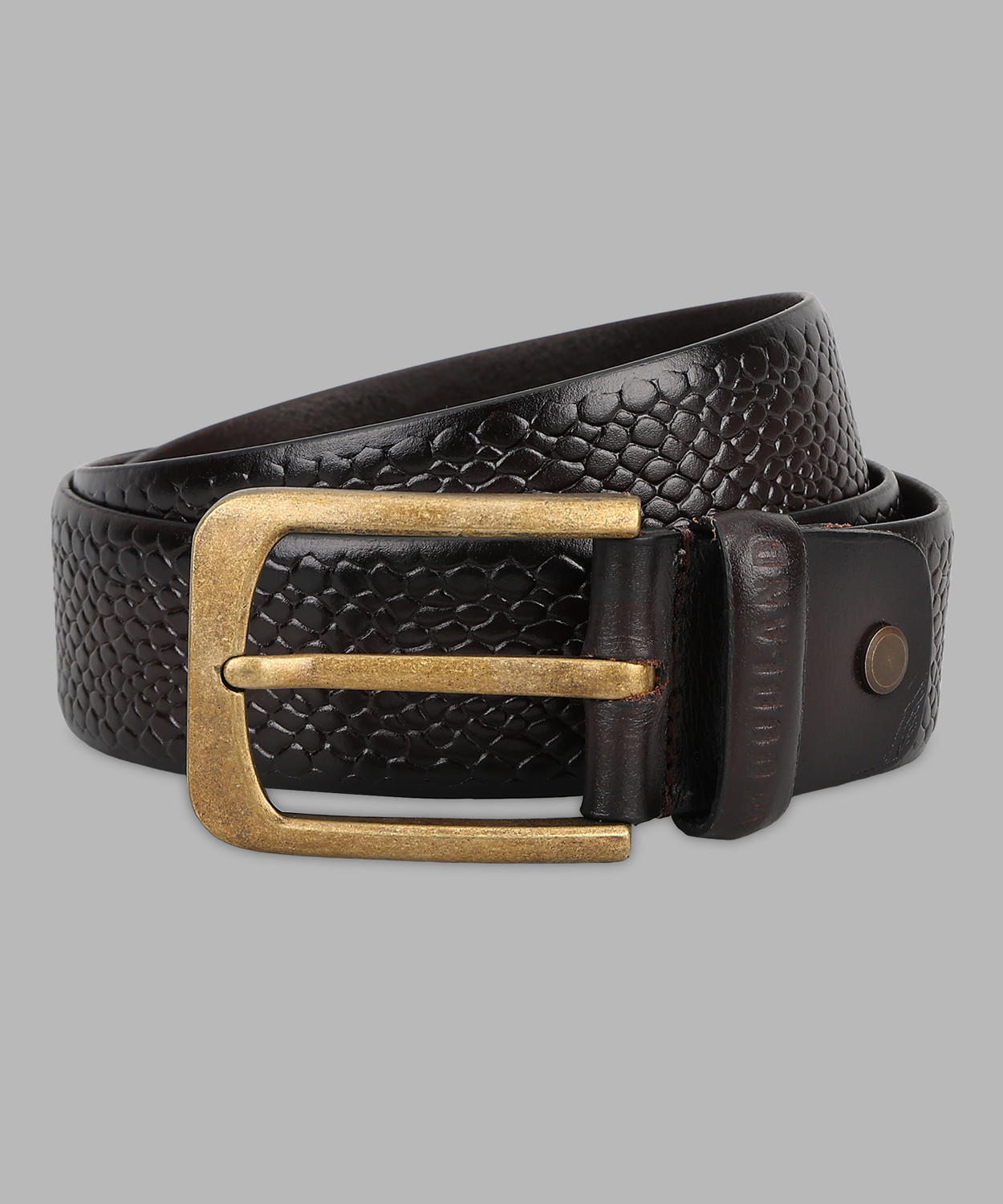 Image of WOODLAND Men Formal Brown Genuine Leather Belt