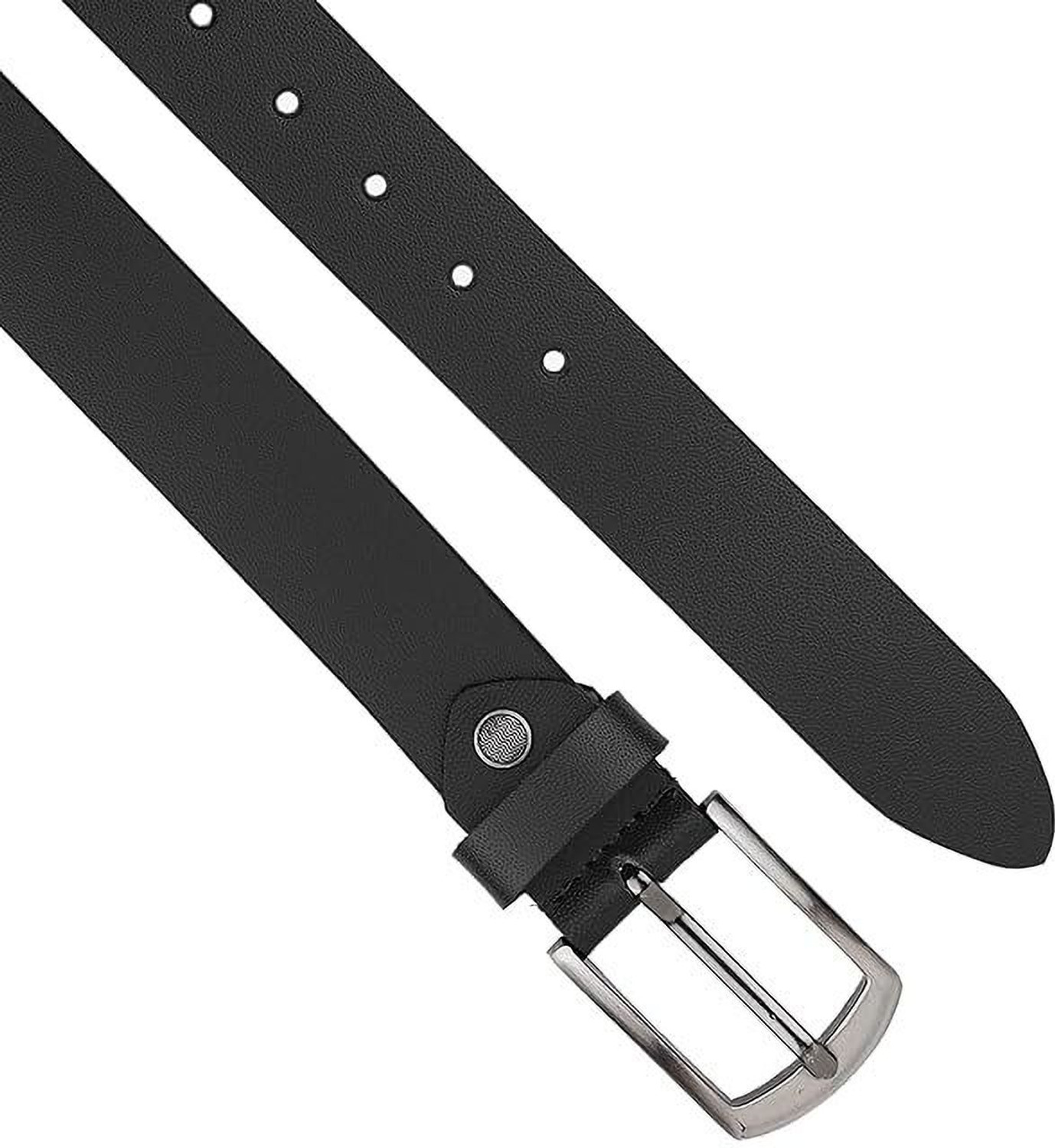 Image of KAEZRI Men Casual, Evening, Formal, Party Black Genuine Leather Belt