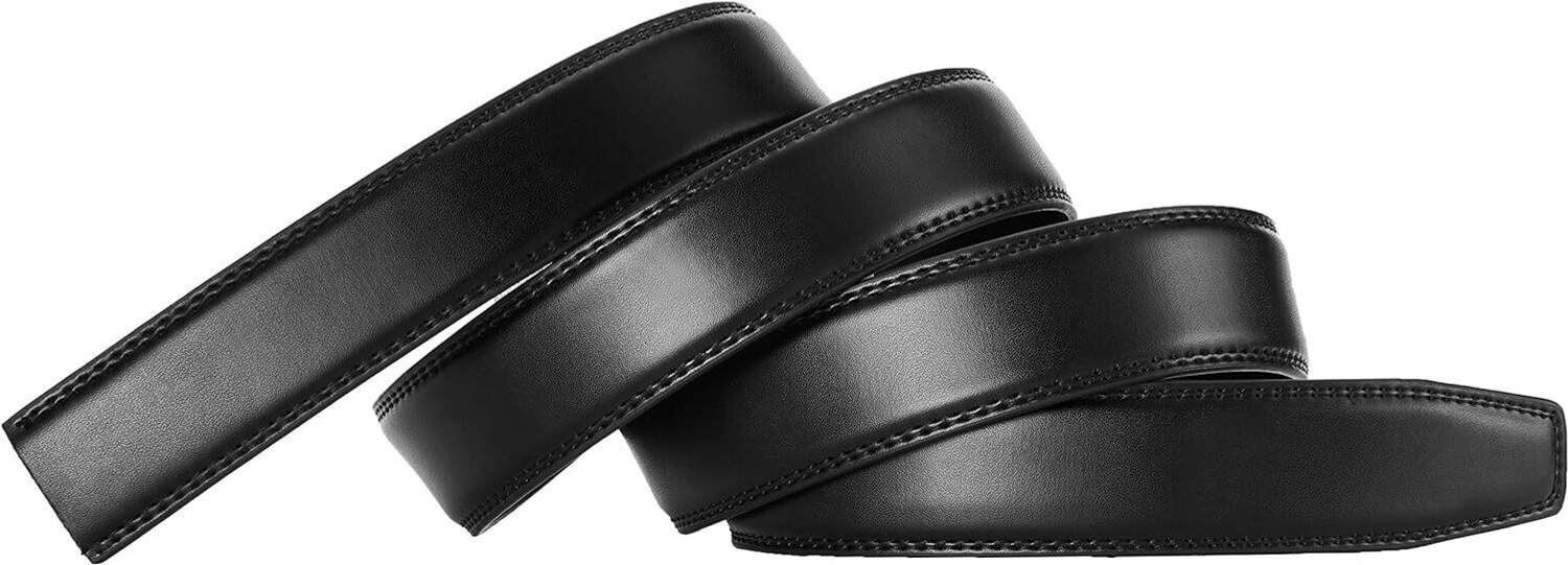 Image of CONTACTS Men Formal, Casual, Party Black Genuine Leather Belt