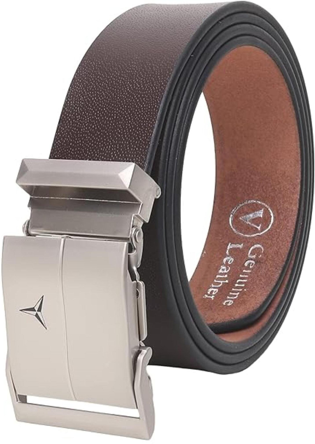 Image of USL Men Brown Genuine Leather Belt