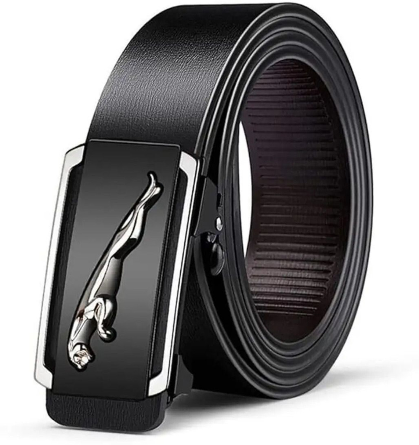 Image of FINEHIDES INDIA Men Formal, Party, Evening, Casual Black Texas Leatherite Belt