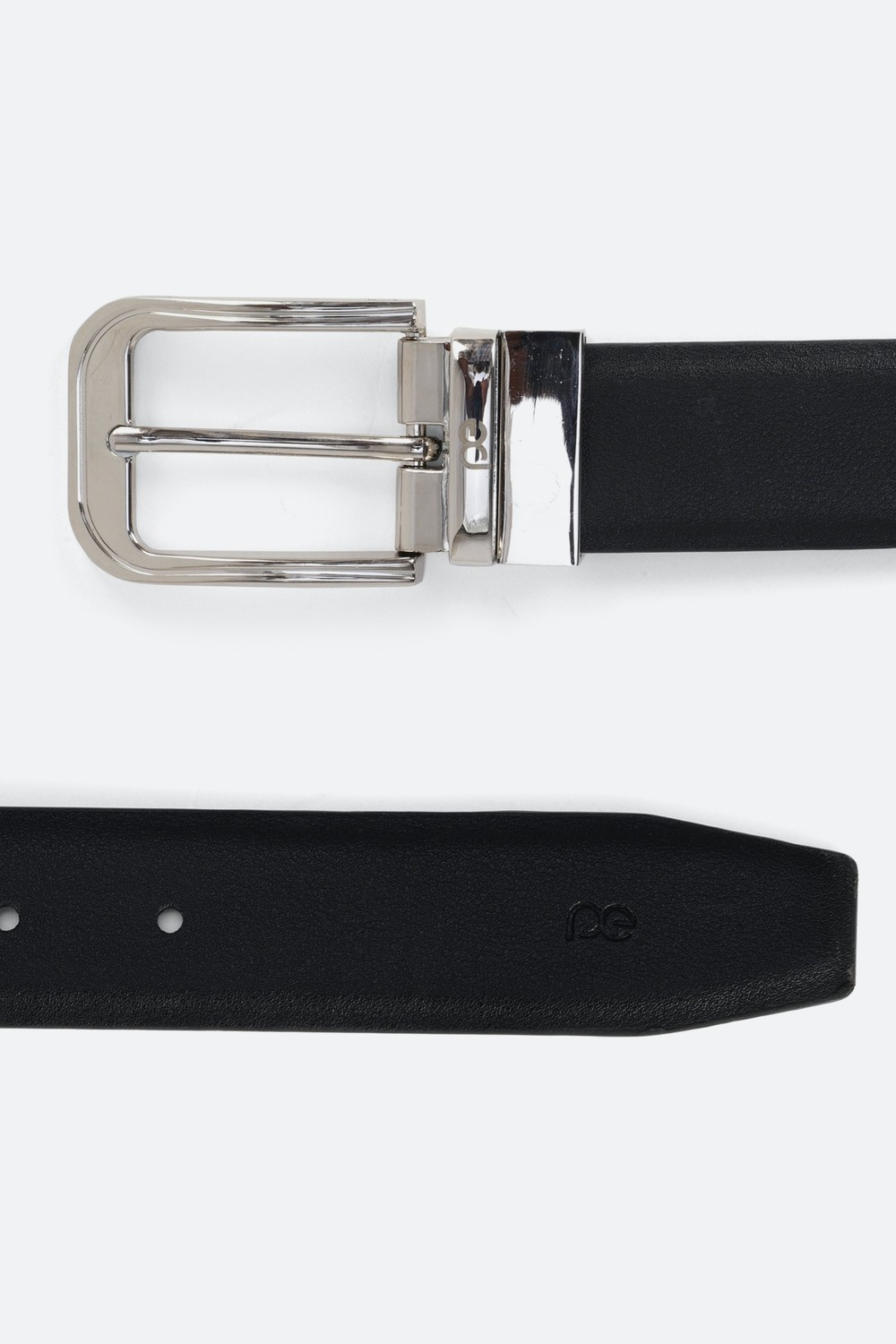 Image of PETER ENGLAND Men Formal Black Genuine Leather Belt