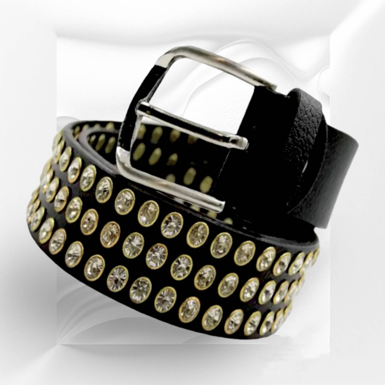 mizi Black Artificial Leather Belt - Image 4
