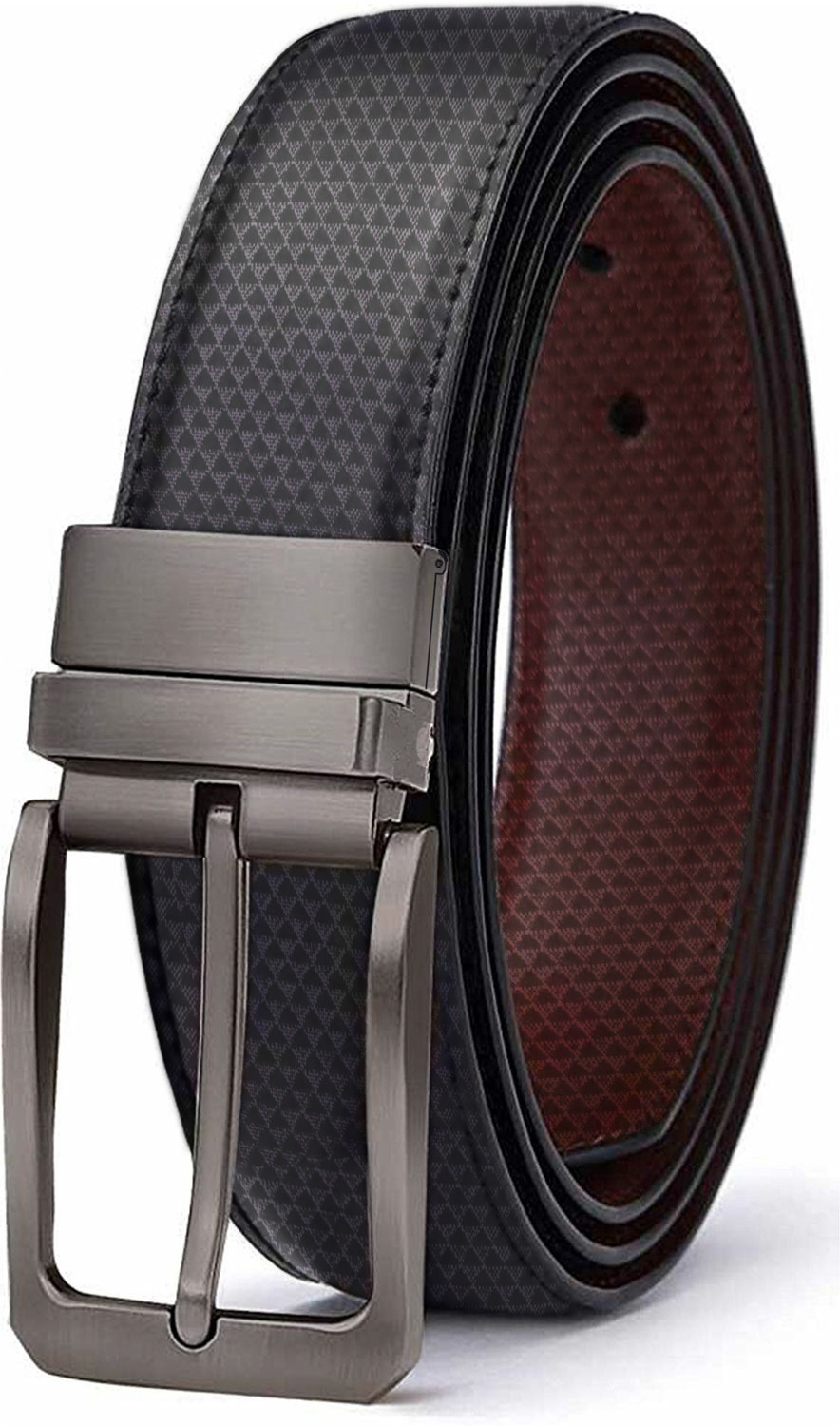 Image of Roadster Men Formal, Casual, Party, Evening Black, Brown Artificial Leather Reversible Belt
