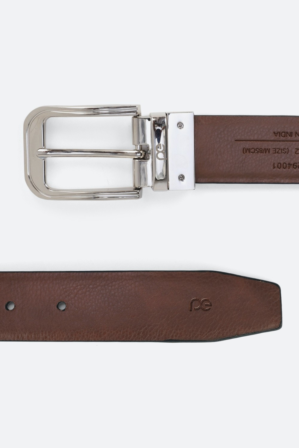 Image of PETER ENGLAND Men Formal Black Genuine Leather Belt