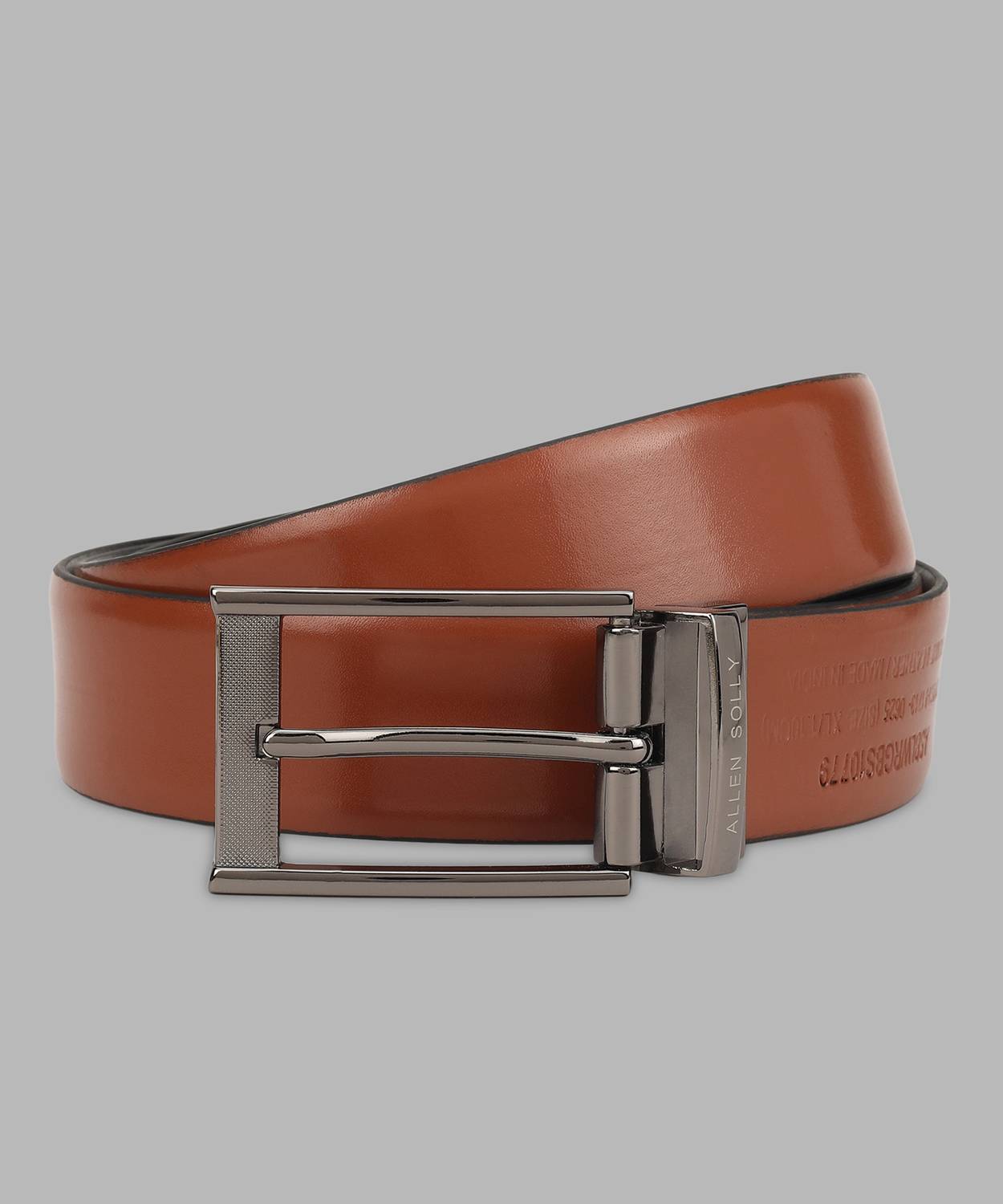 Allen Solly Men Black, Tan Leather Reversible Belt - Image 2