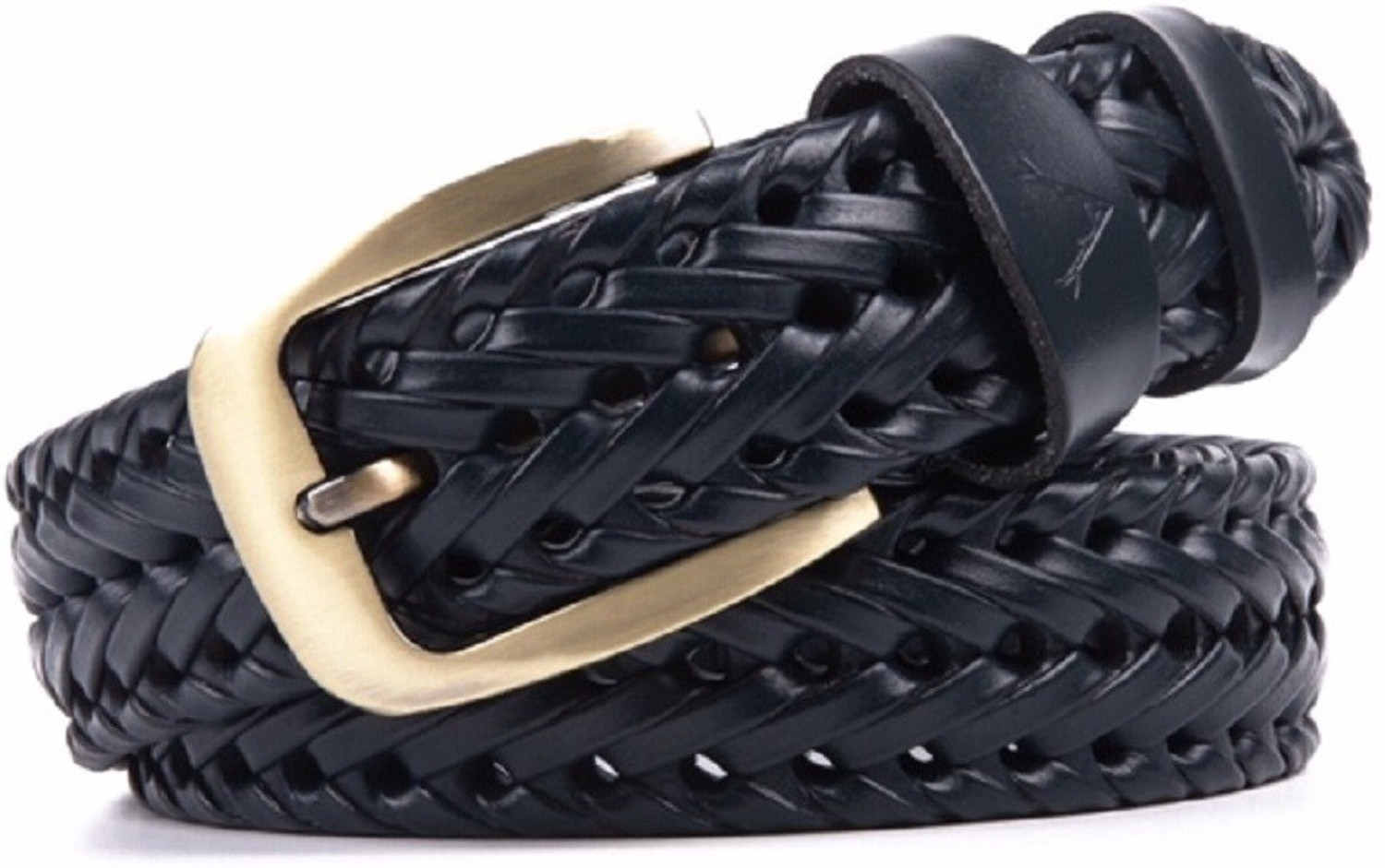 Image of VOGARD Men Evening, Party, Casual Blue Genuine Leather Belt