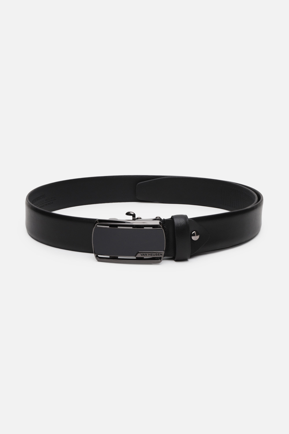 Image of VAN HEUSEN Men Black Genuine Leather Belt