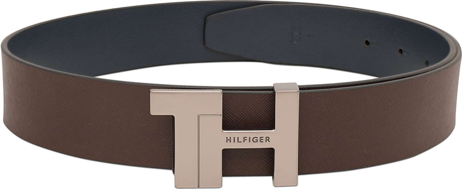 Image of TOMMY HILFIGER Men Casual Brown Genuine Leather Reversible Belt