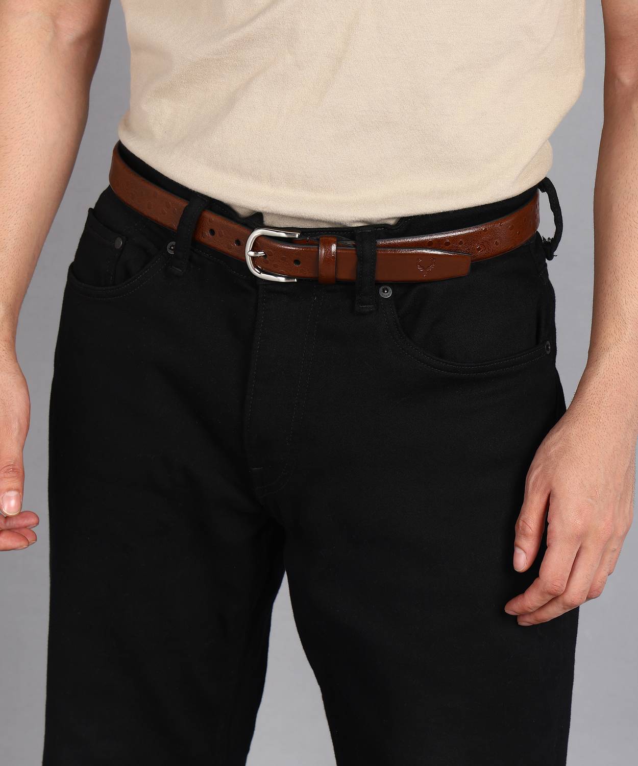 Allen Solly Men Brown Genuine Leather Belt
