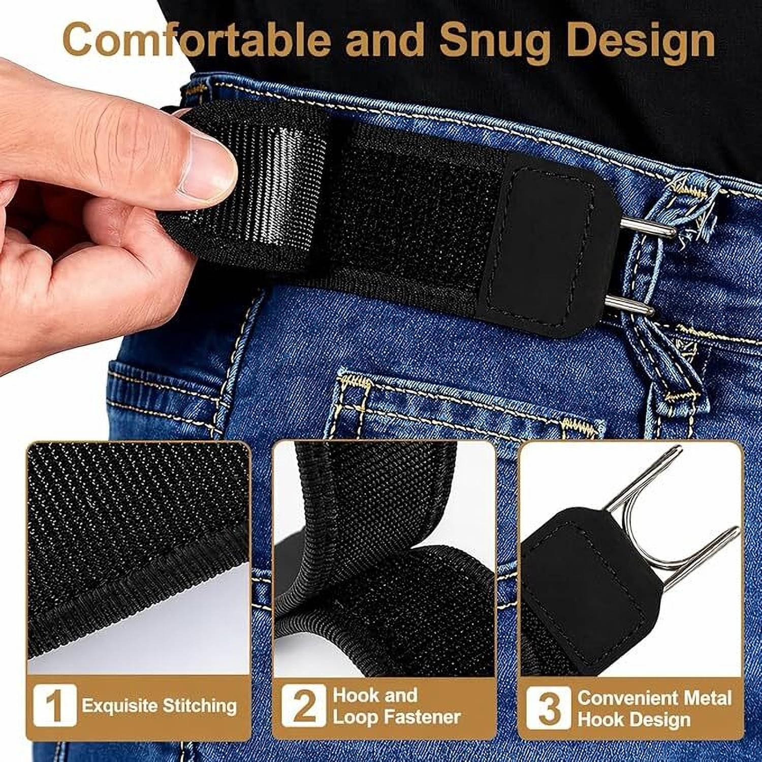 SIOPAWORLD Black Nylon Belt - Image 2