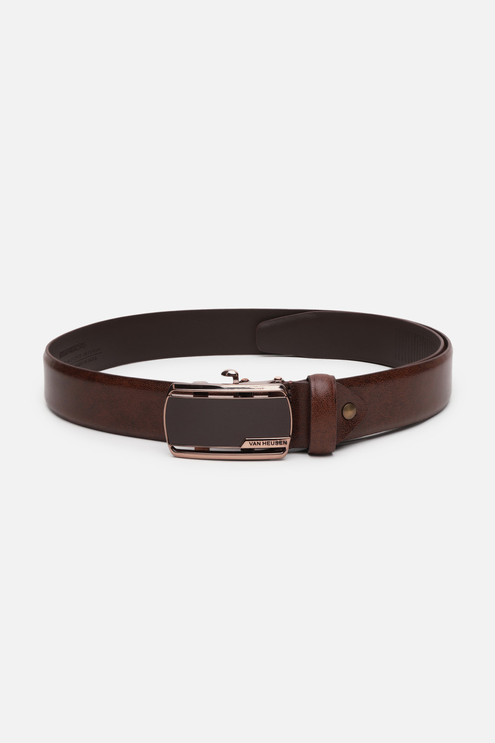 Image of VAN HEUSEN Men Brown Genuine Leather Belt