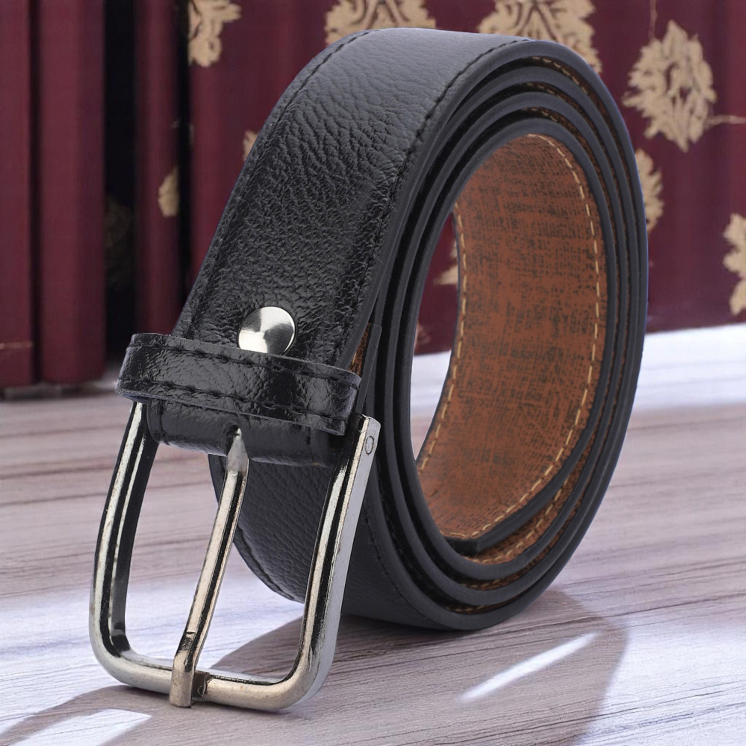 Image of KILLER Men Casual, Formal Black Artificial Leather Belt