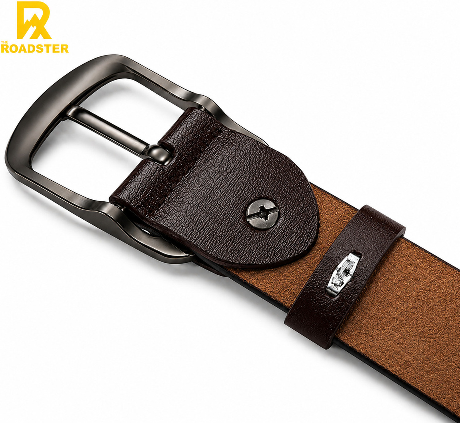 Image of Roadster Men Casual, Evening, Formal, Party Brown Genuine Leather Belt
